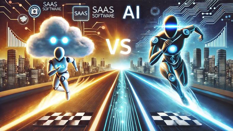 This is how ChatGPT envisions the race between SaaS software and AI agents.